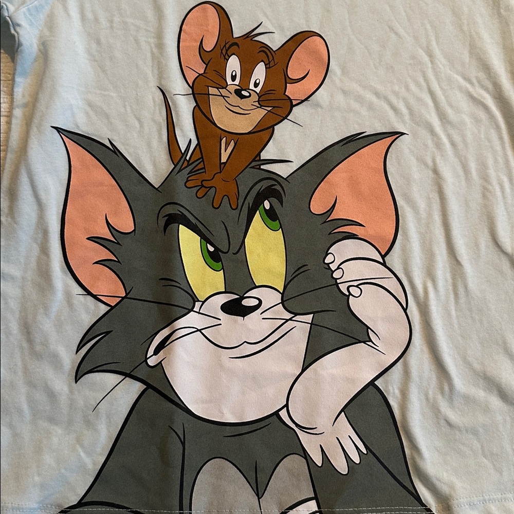 Love Tribe Light Blue Tom & Jerry Graphic Tee - Picture 2 of 4